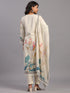 Cream Tropical Print Kurti Set