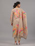 Grey Botanical Print Kurti Set