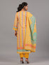 Mustard Bandhani Print Kurta Set