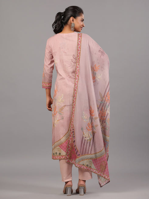 Mauve Digital Print Kurti Set