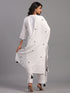 White Embroidered Kurti Set