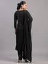 Black Goergette Embroidered Kurti Set