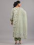 Green Cotton Printed Kurti Set