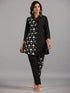 Amchoor Black Embroidered Printed Co-ord Sets