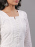 OffWhite Goergette Embroidered Kurti Set