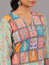 Green Goemetric Print Kurti Set