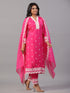 Fuchsia Embroidered Kurti Set