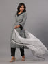 Black Stripped Print Kurti Set