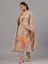 Grey Botanical Print Kurti Set