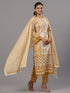 Mustard Cotton Printed Kurti Set