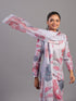Purple Cotton Blend Botanical Kurti Set