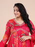 Pink Digital Print Embroidered Beads Fit and Flare Kurti Set