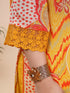 Saffron Yellow Printed Sequence Kurti Set