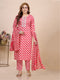 Pink Eco Print Kurti Set