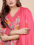Pink Bold Floral Prints Kurti Set