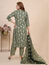 Green Batik Print Kurti set
