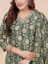 Green Batik Print Kurti set