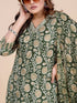 Green Batik Print Kurti set