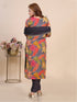 Grey Boho Bohemia Print Kurti Set With Gota Patti Dupatta