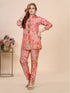 Peach Geometrical Indian Print Co-Ord set