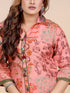 Peach Geometrical Indian Print Co-Ord set