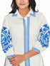 Amchoor Offwhite Cotton Solid Print Co-Ord Set for Women's