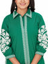 Amchoor Green Cotton Solid Print Co-Ord Set for Women's