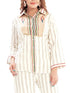 Amchoor Cream Cotton Floral Print Co-ord Set for Women's