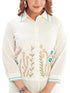 Amchoor Cream Cotton Floral Print Co-ord Set for Women's