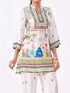 Amchoor Cream Crepe Digital Prints Co-ord Set for Womens