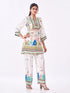 Amchoor Cream Crepe Digital Prints Co-ord Set for Womens