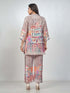 Amchoor Brown Crepe Digital Prints Kurta and Trouser Set for Womens