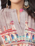 Amchoor Brown Crepe Digital Prints Kurta and Trouser Set for Womens