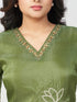 Amchoor Green Polyester Solid Co-ord Set for Womens