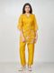 Amchoor Mustard Polyester Solid Co-ord Set for Womens