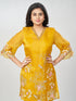 Amchoor Mustard Polyester Solid Co-ord Set for Womens