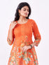 Amchoor Rust Cotton Floral Co-ord Set for Womens