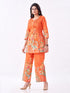 Amchoor Rust Cotton Floral Co-ord Set for Womens