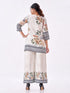 Amchoor Lime Green Crepe Floral Co-ord Set for Womens