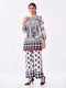 Amchoor Cream Crepe Floral Co-ord Set for Womens