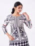 Amchoor Cream Crepe Floral Co-ord Set for Womens