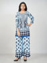 Amchoor Light Blue Crepe Digital Prints Co-ord Set for Womens