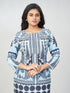 Amchoor Light Blue Crepe Digital Prints Co-ord Set for Womens