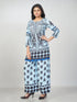 Amchoor Light Blue Crepe Digital Prints Co-ord Set for Womens