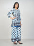 Amchoor Light Blue Crepe Digital Prints Co-ord Set for Womens