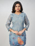 Amchoor Grey Slub Linen Solid Co-ord Set for Womens