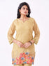 Amchoor Green Slub Linen Solid Co-ord Set for Womens