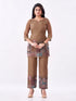 Amchoor Olive Slub Linen Solid Co-ord Set for Womens