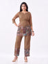 Amchoor Olive Slub Linen Solid Co-ord Set for Womens