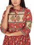 Amchoor Maroon Cotton Floral Print Dresses for Women's